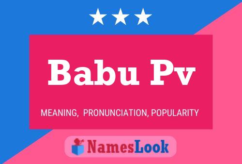 Babu Pv Name Poster