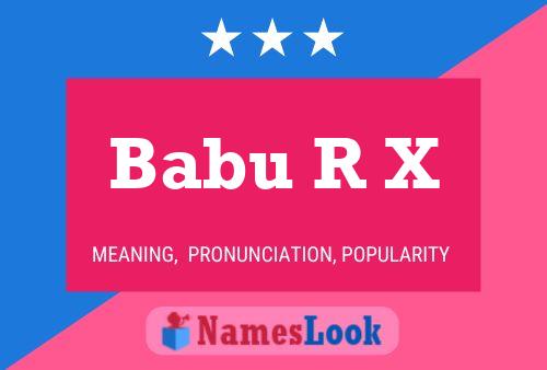 Babu R X Name Poster