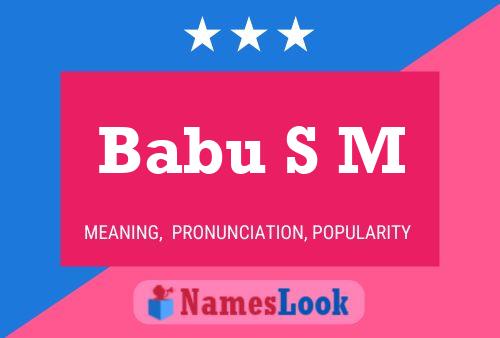 Babu S M Name Poster