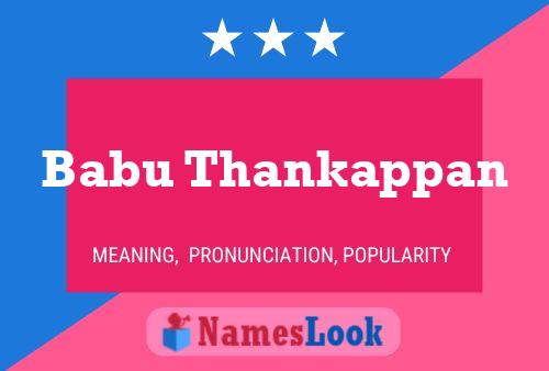 Babu Thankappan Name Poster