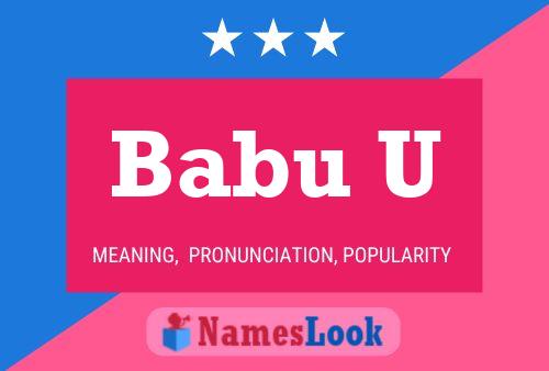 Babu U Name Poster