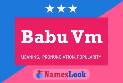 Babu Vm Name Poster