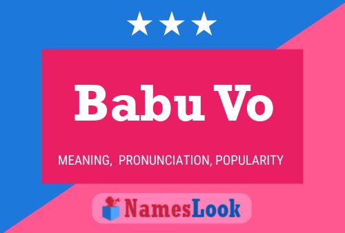 Babu Vo Name Poster