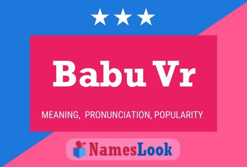 Babu Vr Name Poster