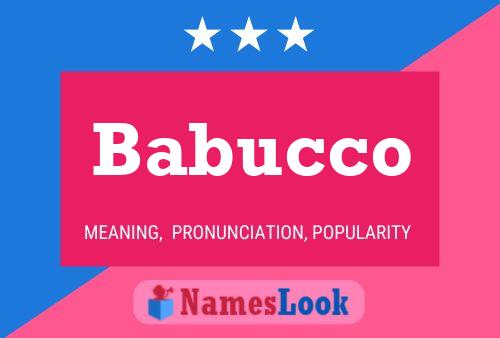 Babucco Name Poster