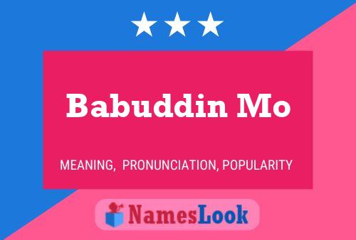 Babuddin Mo Name Poster