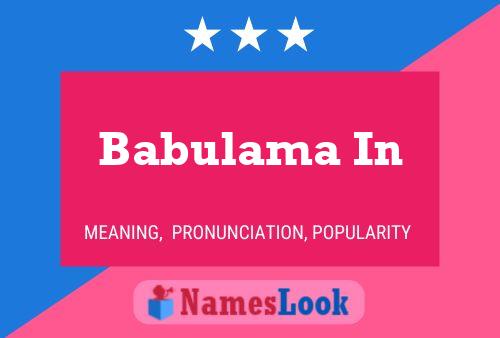 Babulama In Name Poster