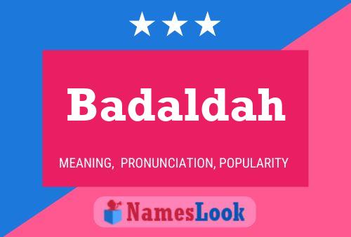 Badaldah Name Poster