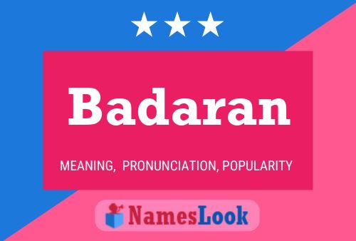 Badaran Name Poster