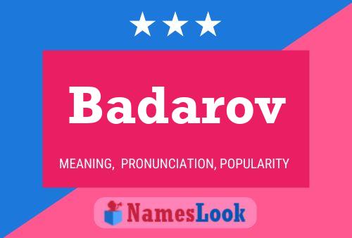 Badarov Name Poster