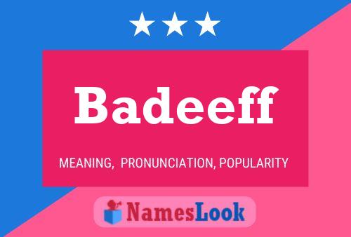 Badeeff Name Poster