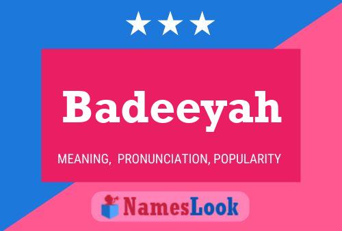 Badeeyah Name Poster