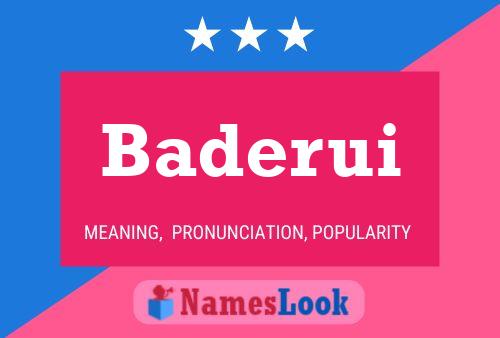 Baderui Name Poster