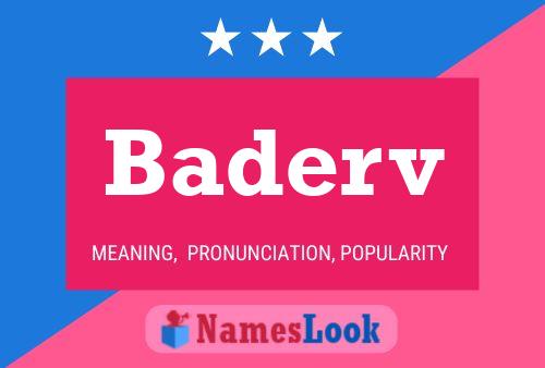 Baderv Name Poster