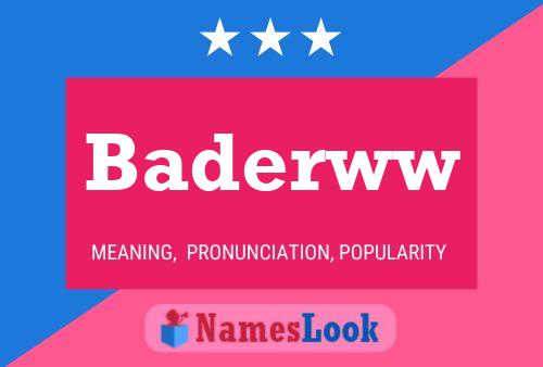 Baderww Name Poster