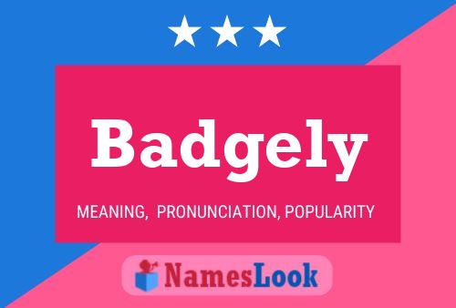 Badgely Name Poster