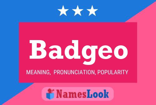 Badgeo Name Poster