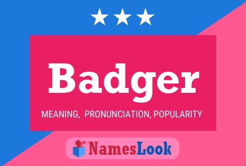 Badger Name Poster