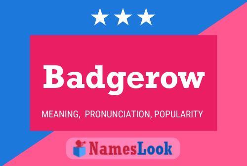 Badgerow Name Poster