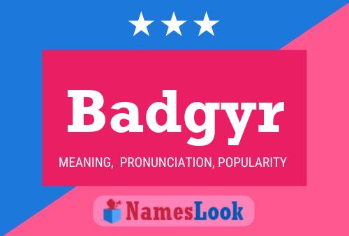 Badgyr Name Poster