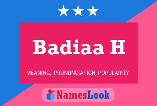 Badiaa H Name Poster