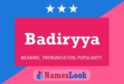 Badiryya Name Poster