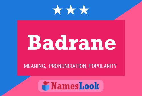 Badrane Name Poster