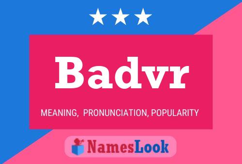 Badvr Name Poster