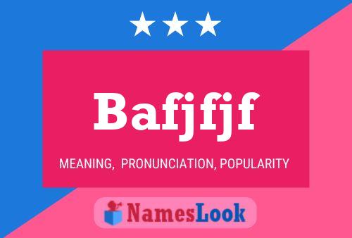 Bafjfjf Name Poster