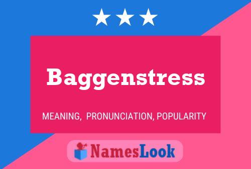 Baggenstress Name Poster