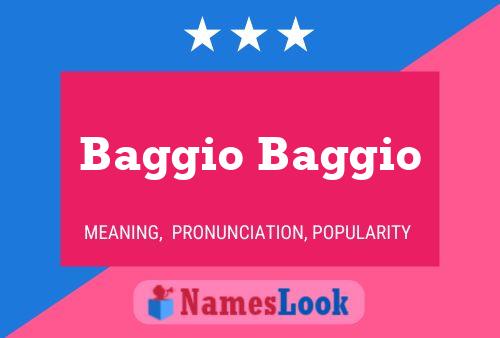 Baggio Baggio Name Poster