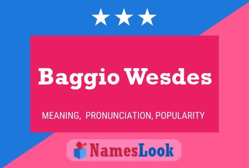 Baggio Wesdes Name Poster