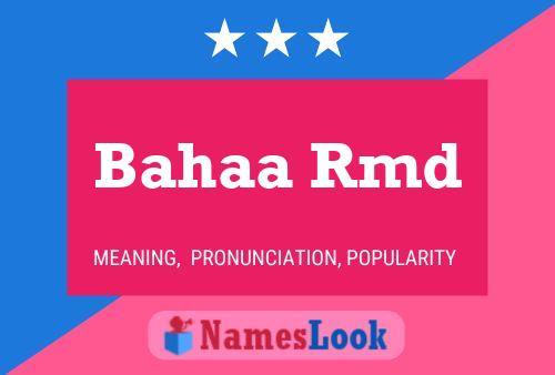 Bahaa Rmd Name Poster