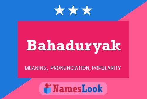 Bahaduryak Name Poster