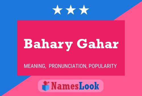 Bahary Gahar Name Poster