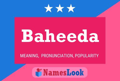 Baheeda Name Poster