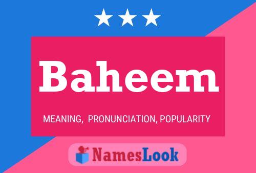 Baheem Name Poster