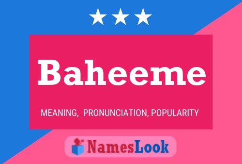 Baheeme Name Poster