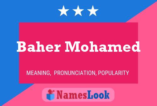 Baher Mohamed Name Poster