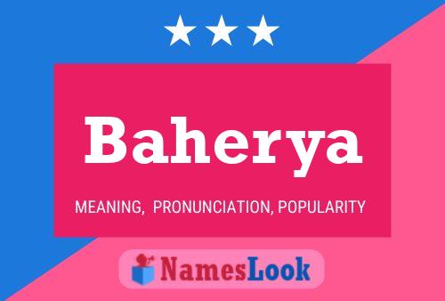 Baherya Name Poster