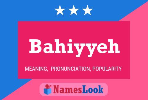 Bahiyyeh Name Poster