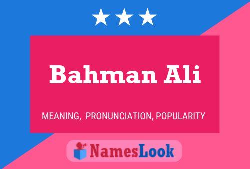 Bahman Ali Name Poster