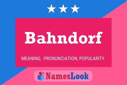 Bahndorf Name Poster