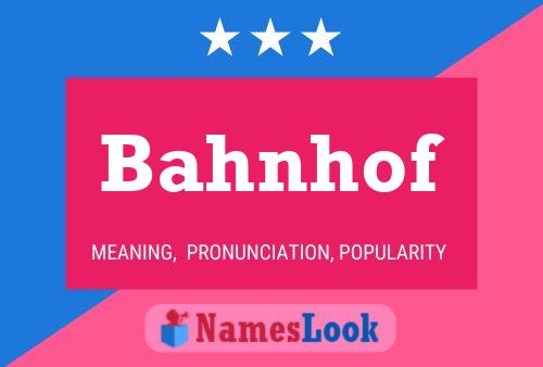 Bahnhof Name Poster