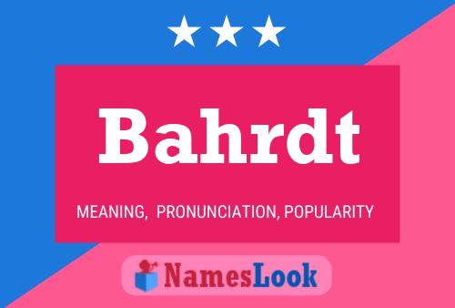 Bahrdt Name Poster