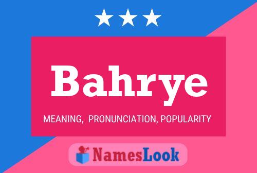 Bahrye Name Poster