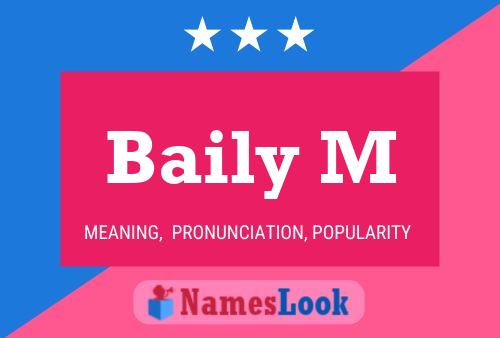 Baily M Name Poster