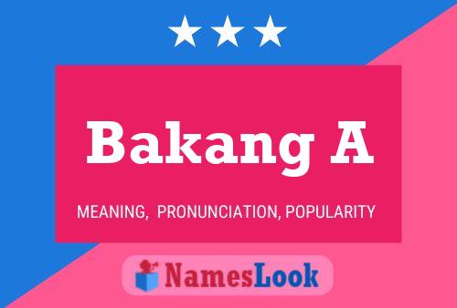 Bakang A Name Poster