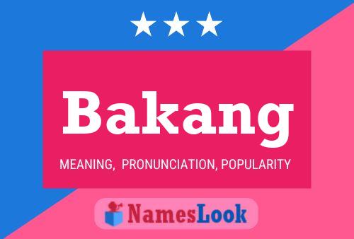 Bakang Name Poster