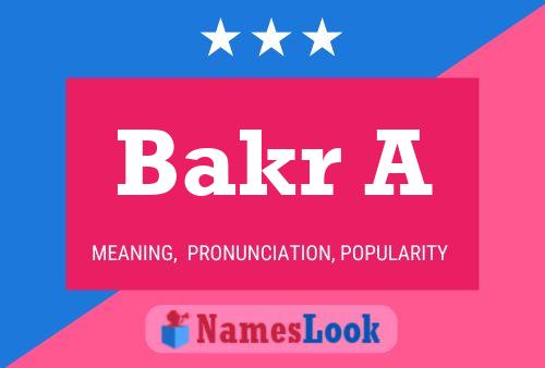 Bakr A Name Poster